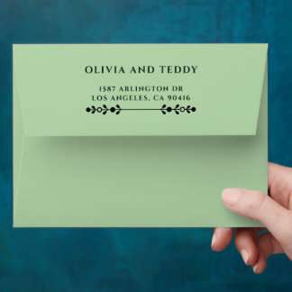 Elegant Organic Modern Wedding Invitation Envelope