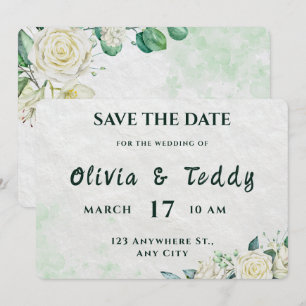 Elegant Organic Modern Wedding Save The Date