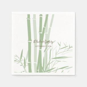 Elegant Oriental Bamboo Wedding  Napkin