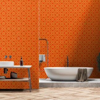 Elegant Oriental Floral Thai Style Asian Pattern  Wallpaper