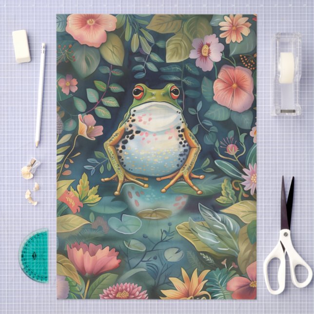 Elegant Oriental Garden Themed Decoupage Crafting Tissue Paper (Craft)