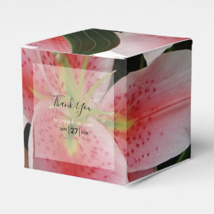 Elegant Oriental Lilies Wedding  Favor Box