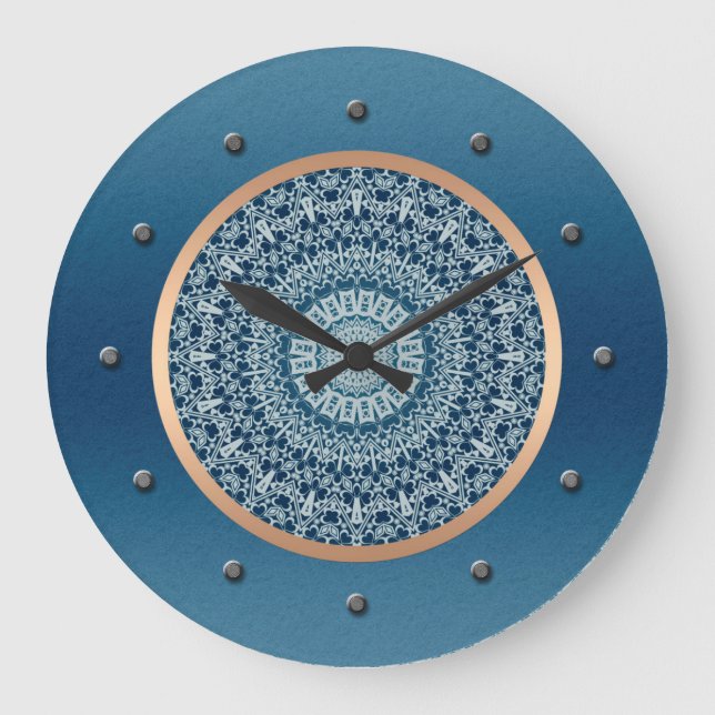 Elegant, Oriental pattern, modern Large Clock (Front)
