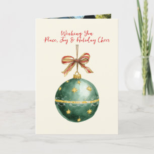 Elegant Ornament Christmas Holiday Photo Card
