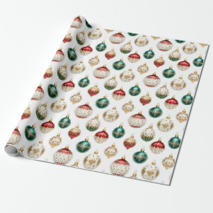 Elegant Ornament Christmas Wrapping Paper