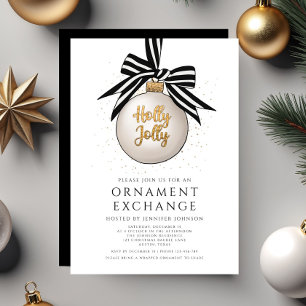 Elegant Ornament Exchange Christmas Invitation