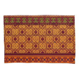 Elegant Ornamental Africa: Indian Ethnic Pattern Pillowcase