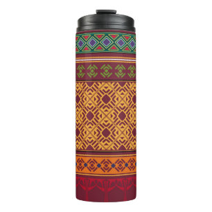 Elegant Ornamental Africa: Indian Ethnic Pattern Thermal Tumbler