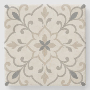 Elegant Ornamental Stone Tile Coaster
