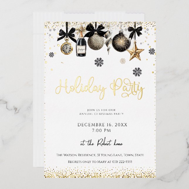 Elegant Ornaments Holiday Party  (Envelope)