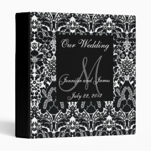Elegant Ornate Floral Damask Wedding Planner Binder