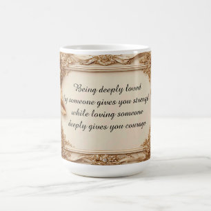 Elegant Ornate Gold Frame Coffee Mug