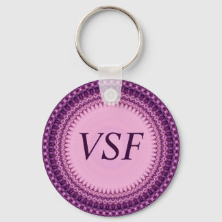 Elegant Ornate Purple Custom Initial keychain
