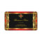 Elegant Ornate Royal Red Jewel Black Gold