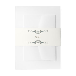 Elegant Ornate Wedding Belly Band Invitation Belly Band