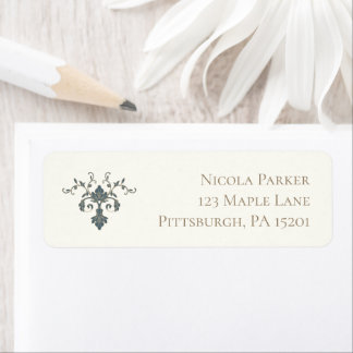 Elegant Ornate Wedding Return Address Label
