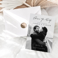 Elegant Overlay Hand Lettered Script Wedding Photo