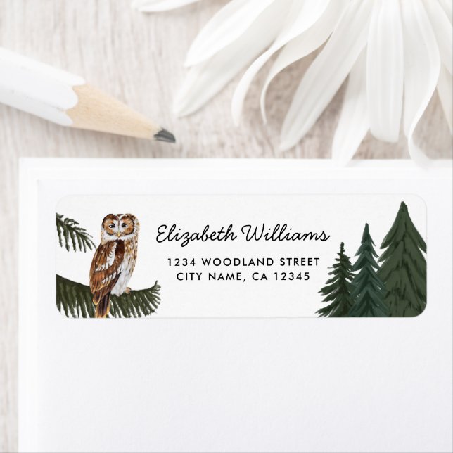 Elegant Owl Adresse de retour (En situation)