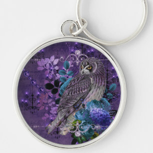 Elegant owl floral vintage chandeliers and jewels keychain