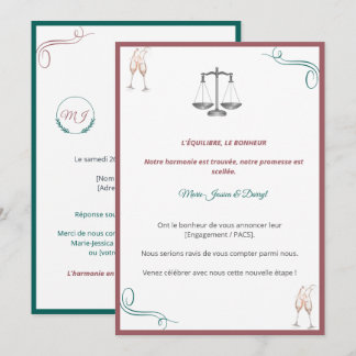 Elegant PACS or Engagement Invitation