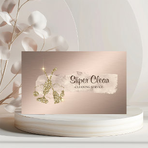 Elegant Paint Stroke Glitter Broom,Vacuum cleaner  Business Card
