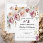 Elegant Painted Floral 80th Birthday Party Invitation<br><div class="desc">Start this special 80th birthday celebration in a elegant style with this beautifully feminine gentle floral invitation with watercolor mixed wildflowers and trailing greenery. All of the text can be personalized for your party including the guest of honour's age. If you have any special requests or require design assistance, just...</div>