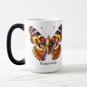 Elegant Painted Lady Butterfly Wrap Magic Mug