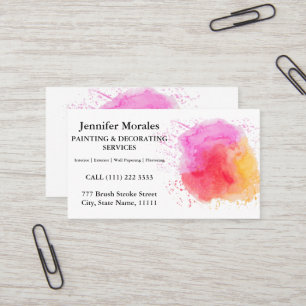 Elegant Painter & Decorator Interior and Exterio Business Card