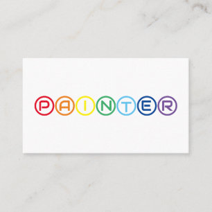 Elegant Painters rainbow colored circles Business Card