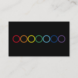 Elegant Painters rainbow coloured circles Business Card