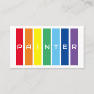 Elegant Painters rainbow coloured squares Business Card