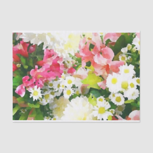 Elegant painting floral tissue paper (Front)
