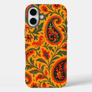 Elegant Paisley Floral Pattern iPhone 16 Plus Case