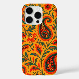 Elegant Paisley Floral Pattern iPhone 16 Pro Case