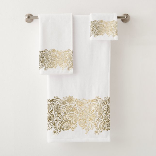 Elégant Paisley Floral Stripe (En situation)