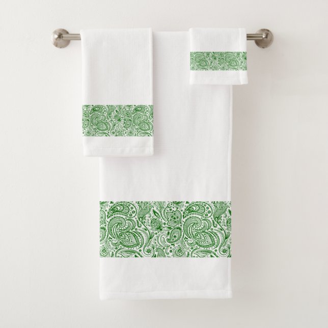 Élégant Paisley Vert Flexible (En situation)