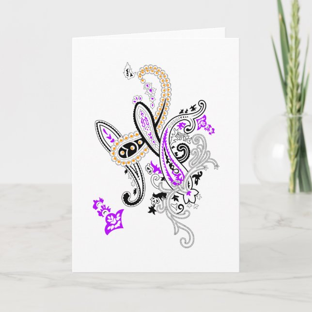 Elegant Paisley Wedding Program (Front)