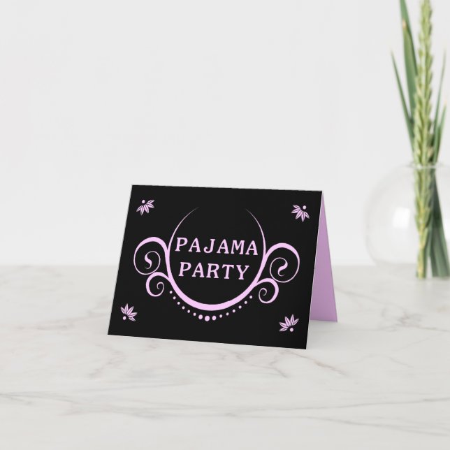 elegant pajama party invitation (Front)
