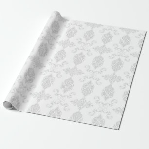 Elegant Pale Grey & White Wedding Wrapping Paper