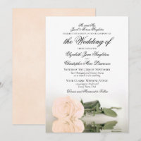 Elegant Pale Orange or Peach Rose Formal Wedding