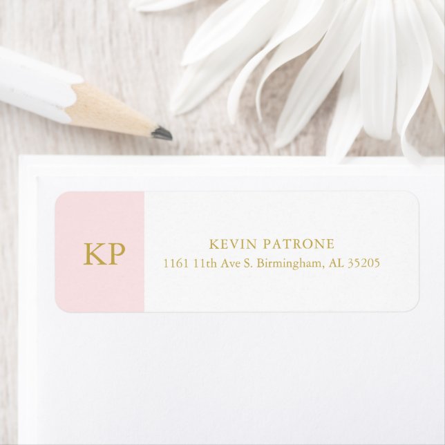 Elegant Pale Pink | Gold Minimalistic Text (Insitu)