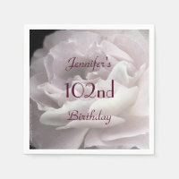 Elegant Pale Pink Rose Floral 102nd Birthday Party