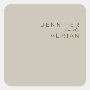 Elegant Pale Silver Minimal Modern Envelope Seals