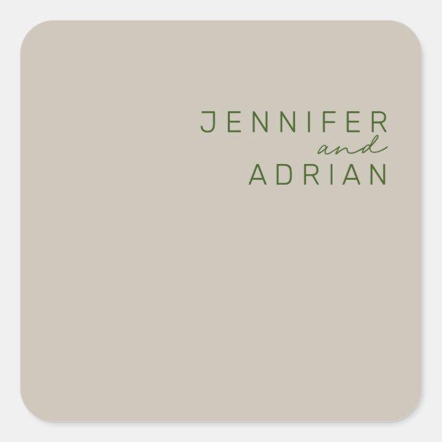 Elegant Pale Silver Minimal ﻿Modern Envelope Seals (Front)