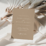 Elegant Pale Taupe Minimalist Wedding Invitation<br><div class="desc">Designed to coordinate with for the «Modern Classic» Wedding Invitation Collection. To change details,  click «Personalize». View the collection link on this page to see all of the matching items in this beautiful design or see the collection here: https://bit.ly/3H2bCfh</div>