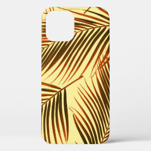 Elegant Palm Repeat Pattern Design iPhone 12 Case