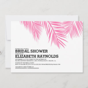 Elegant Palm Tree Beach Bridal Shower Invitations
