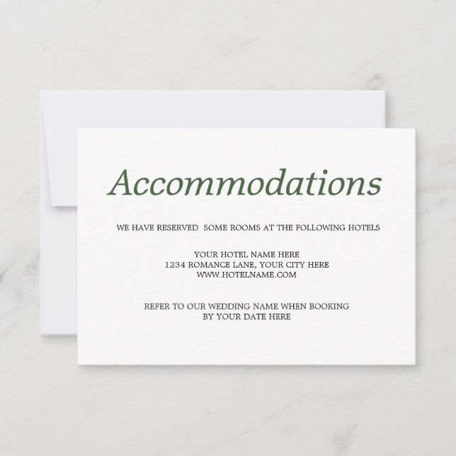 Elegant Palm Tree Chic Wedding Enclosure RSVP Card (Front)