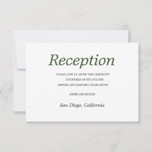 Elegant  Palm Tree  Chic Wedding RSVP Card