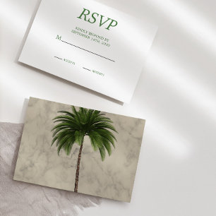 Elégant Palm Tree Mariage chic RSVP